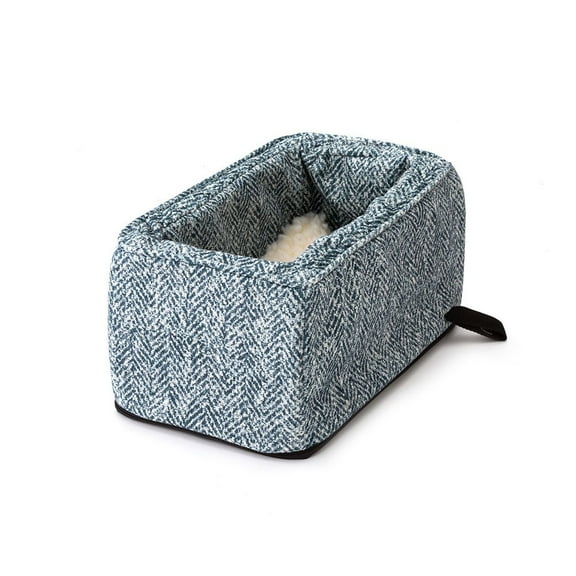 Snoozer Pet Products Luxury Console Dog Car Seat, Large, Palmer Indigo, Show Dog Microsuede