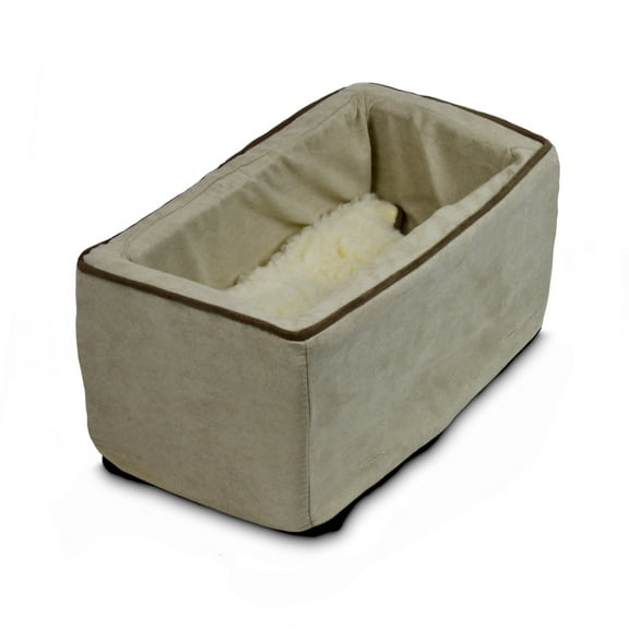 Snoozer Pet Products Luxury Console Dog Car Seat, Small,  Buckskin, Luxury Microsuede