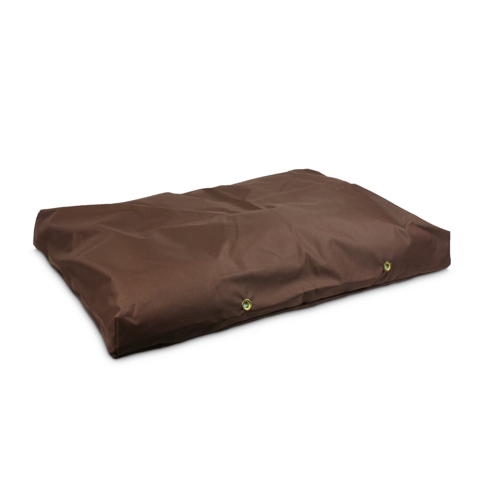Small Brown Waterproof Outdoor Rectangle Dog Bed