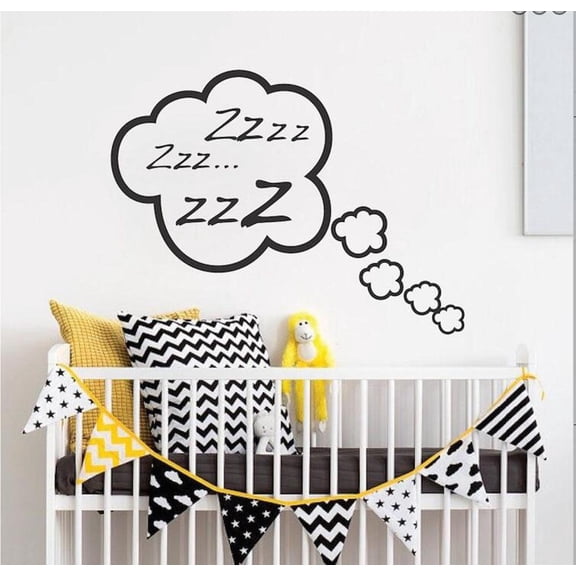Snoozing Cloud Bedroom Decal For Baby Nursery Room Lovely Wall Decoration Wall Stickers Little Girls Boys Playroom Posters 42x31cm