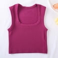 thumbnail image 1 of Snorda Pink Tank Tops for Women Wide Strap Crew Neck Basic Camisoles Lightweight Soft Stretch Fabric for Layering, Everyday Casual Wear and Outdoor Activities, 1 of 5