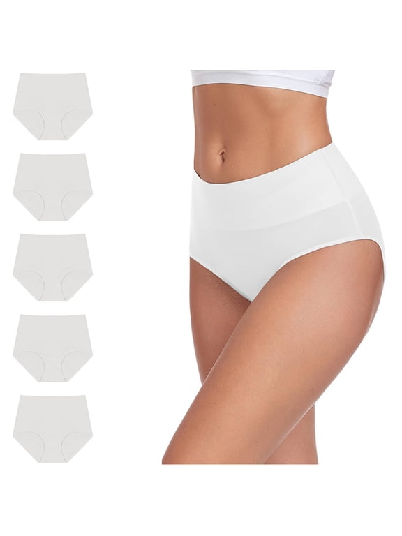 Plus Size Panties of Women Seamless Underwears Soft Stretchy High Waist Panties Breathable Laides Underpants for Daily Casual All-Day Wear