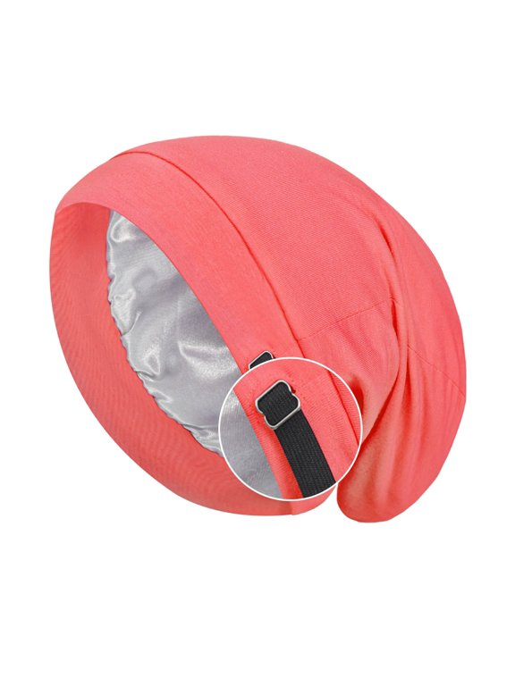 Unisex Loose Slouchy sleeping hat and chemo cap, Soft Stretch Sleep Head Scarf, Elastic Double-layer & Adjustable Sleeping Turban Hat