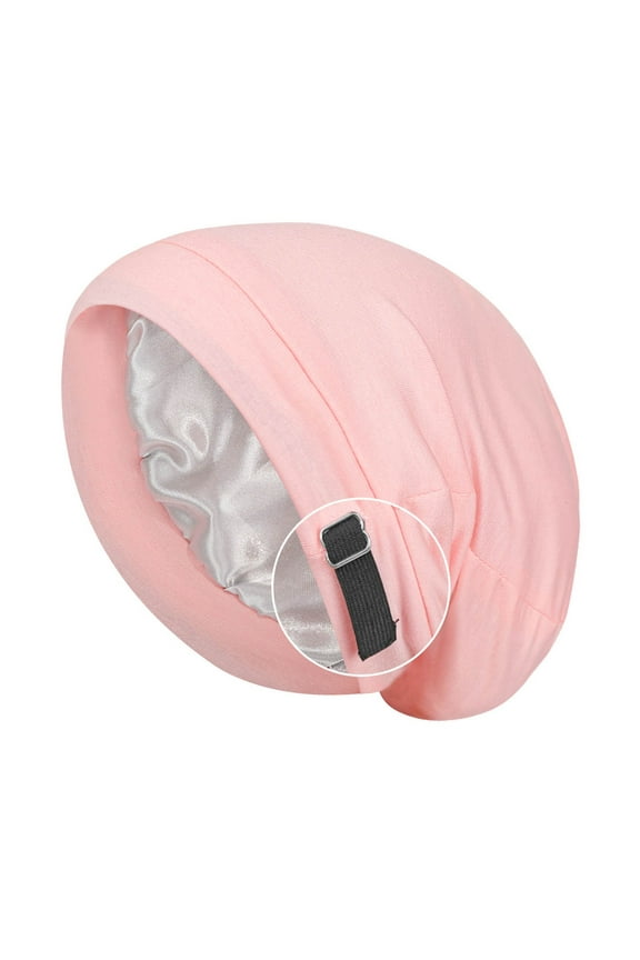 Unisex Loose Slouchy sleeping hat and chemo cap, Soft Stretch Sleep Head Scarf, Elastic Double-layer & Adjustable Sleeping Turban Hat