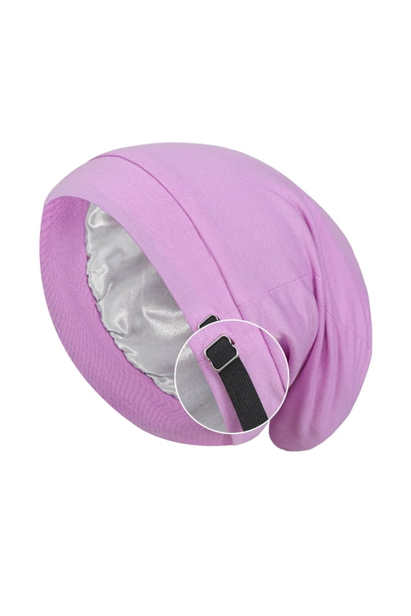 Unisex Loose Slouchy sleeping hat and chemo cap, Soft Stretch Sleep Head Scarf, Elastic Double-layer & Adjustable Sleeping Turban Hat