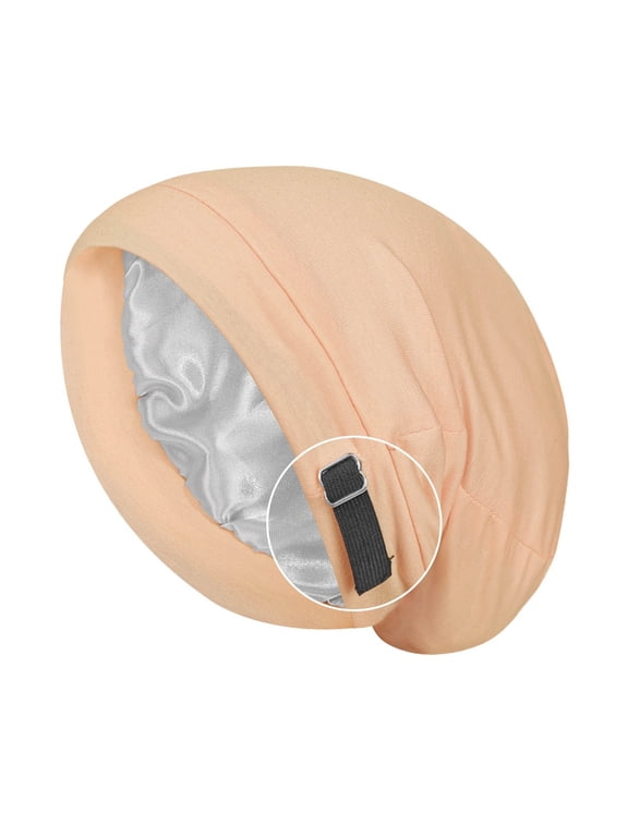 Unisex Loose Slouchy sleeping hat and chemo cap, Soft Stretch Sleep Head Scarf, Elastic Double-layer & Adjustable Sleeping Turban Hat