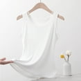 thumbnail image 1 of Snorda White Tank Tops for Women Wide Strap Crew Neck Basic Camisoles Lightweight Soft Stretch Fabric for Layering, Everyday Casual Wear and Outdoor Activities, 1 of 7