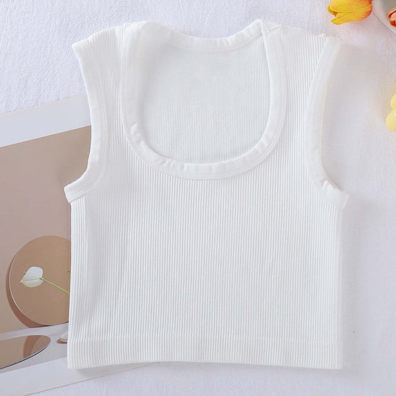 Snorda White Tank Tops for Women Wide Strap Crew Neck Basic Camisoles Lightweight Soft Stretch Fabric for Layering, Everyday Casual Wear and Outdoor Activities