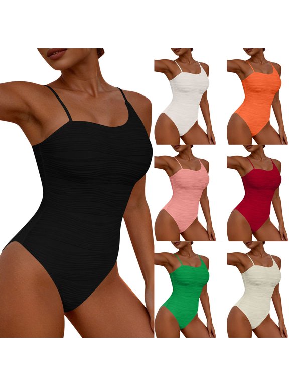 Women Swimsuits Spaghetti Straps Conservative Swimwear for Beach Activities Pool Party Summer Swimming Outdoor Bathing Daily Wear