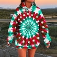 thumbnail image 1 of Snorda Womens Hoodies TieDye Sweatshirts for Women Drawstring Pullover Hoodie Loose Comfy Long Sleeved Pocket Fashion Top for Daily Outdoors Wear, 1 of 5
