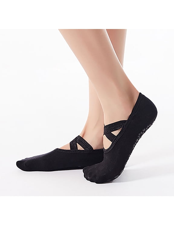 Womens Pilates Socks Breathable Grip Socks Soft Stretch Yoga Socks for Ballets Home Workout Fitness Training and Indoor Activities