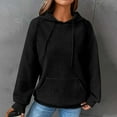 thumbnail image 1 of Snorda Womens Sweatshirt Waffle Knit Solid Hooded Sweatshirt Long Sleeve Drawstring Pullover Hoodie Casual Loose Soft Sweater with Pocket for Daily Outdoors Wear, 1 of 6