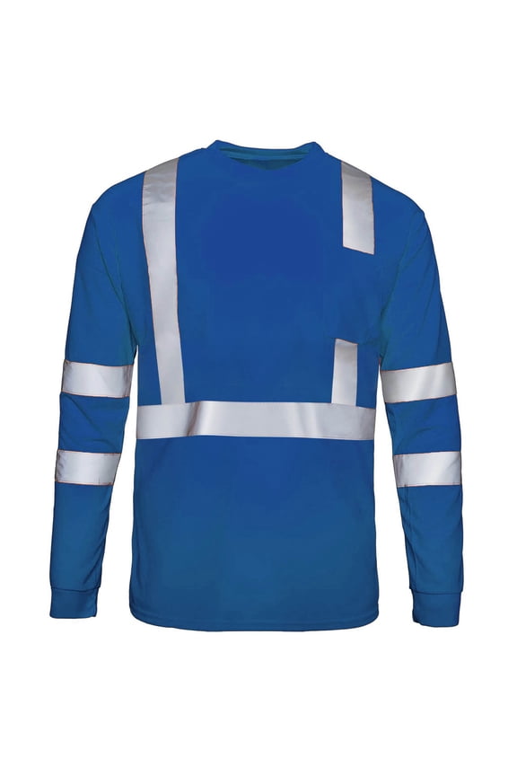 Work Shirts for Men Class 3 High Visibility Safety T-Shirt with Chest Pockets Mesh Breathable Reflective Shirts for Men Road Work and Warehouse Jobs