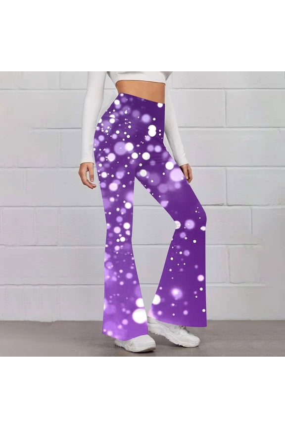 Yoga Pants for Women High Waisted Butt-lifting Slightly Flared Yoga Pants Womens Printed Leggings Pants for Workout Running Gym