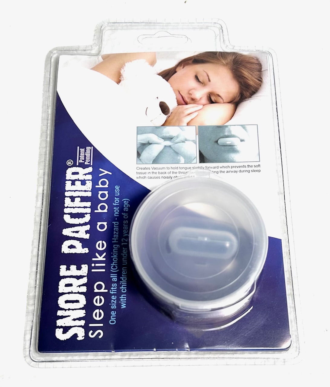 Snore Pacifier Tongue Retention Breathing Night Sleep Aid TSD Contoured One Size Fits All