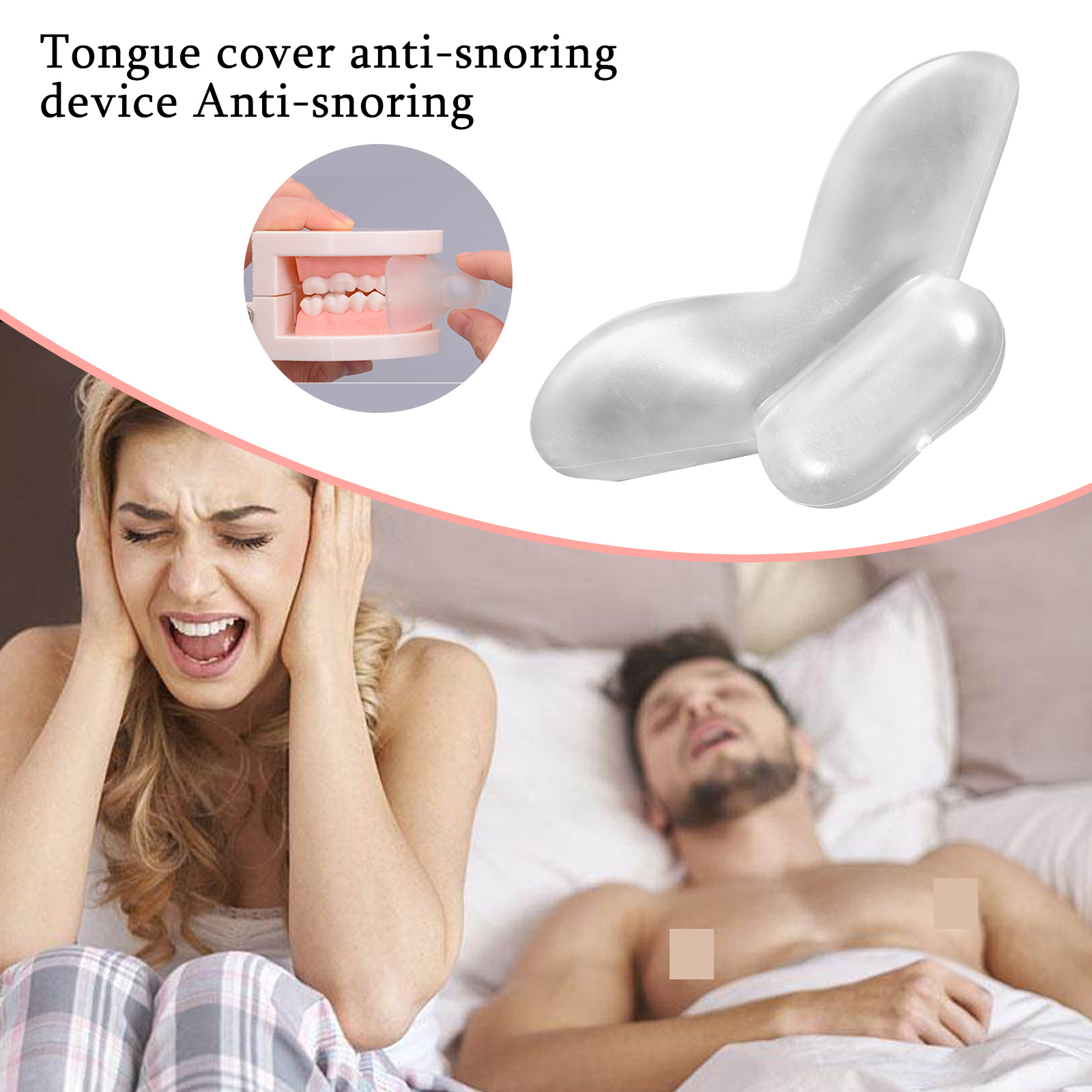 Snore Stopper for Mouth Breathers, Tongue Retainer to Help Stop Anti