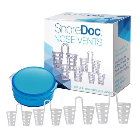 SnoreDoc Anti Snoring Device – Snore Stopper Nose Vents Snoring Solution 4 Sizes