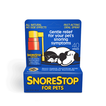 SnoreStop Natural Health Anti-Snoring Pet Solution Snore Relief Sleep Dogs and Cats, 40 Sprays