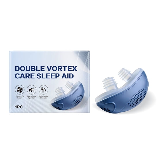 Snoring Relief Device Nasal Dual Vortex Sleep Aid Device for Snoring Relief ABS Silicone Nasal Insert Anti Snoring Device with Built in Battery Gentle Airflow for Better Sleep