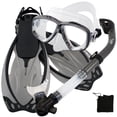 thumbnail image 1 of Snorkel Fins Mask Set for Snorkeling Scuba Diving, Ti-SM, 1 of 2