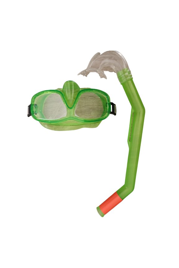 Snorkel and Goggle Set Snorkeling Gear for Kids Children Boys Girls Anti-Fog Mask Scuba Pool Toys Swimming Goggles Pool Summer Beach Accessories Ages 6+ (Green) Color Varies & CUSTOM Storage Carrier