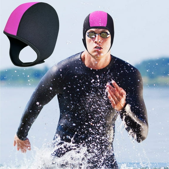 Snorkel Hood, Dive Mask, 3mm Neoprene Swim Cap, Full Face Sun Wind Protection, Fast Dry Warm for Surfing Swimming Winter Sports, 1 Piece