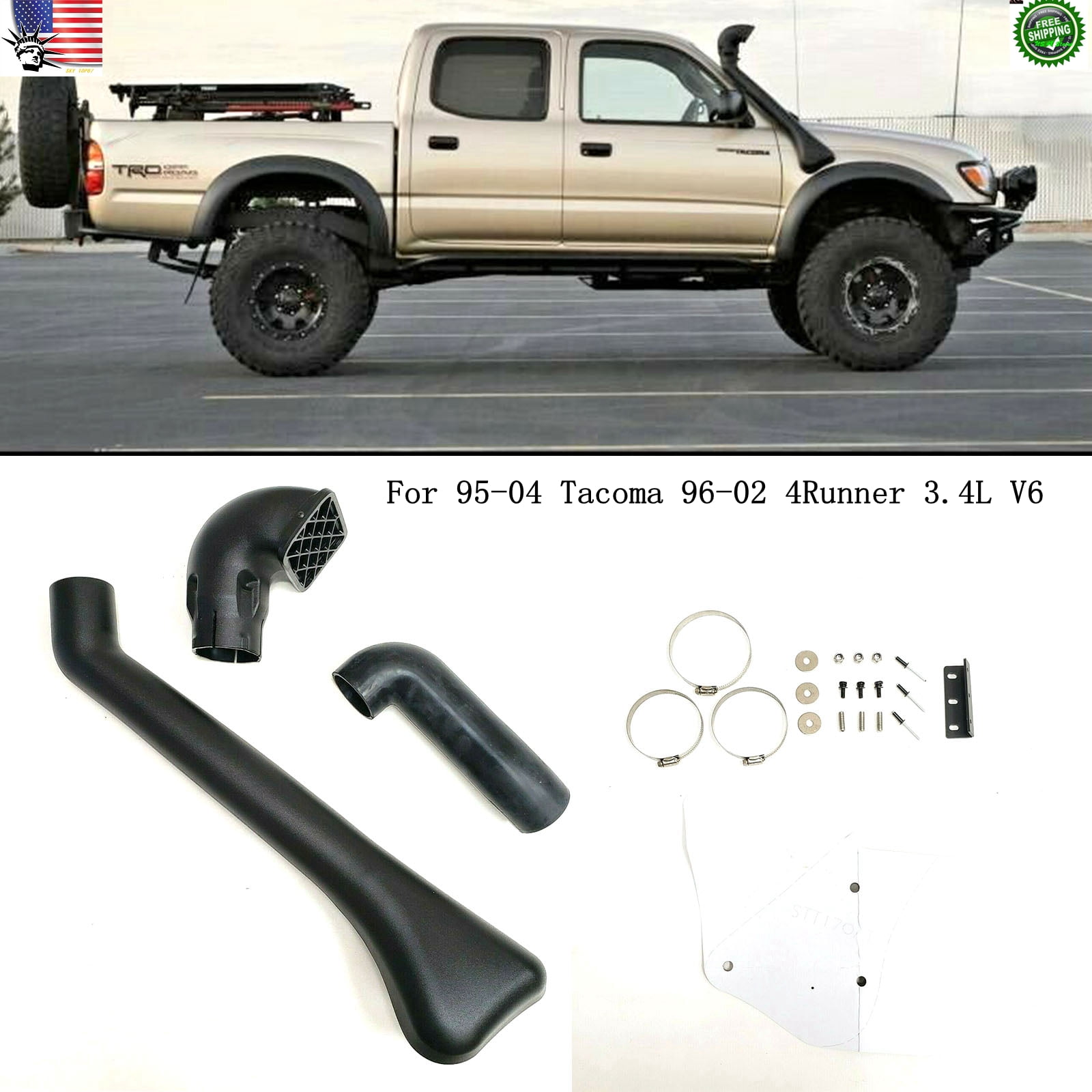 Stalling Kit Snorkel Kit System For 1995-2004 Tacoma 1996-2002 4Runner 3.4L V6 ...