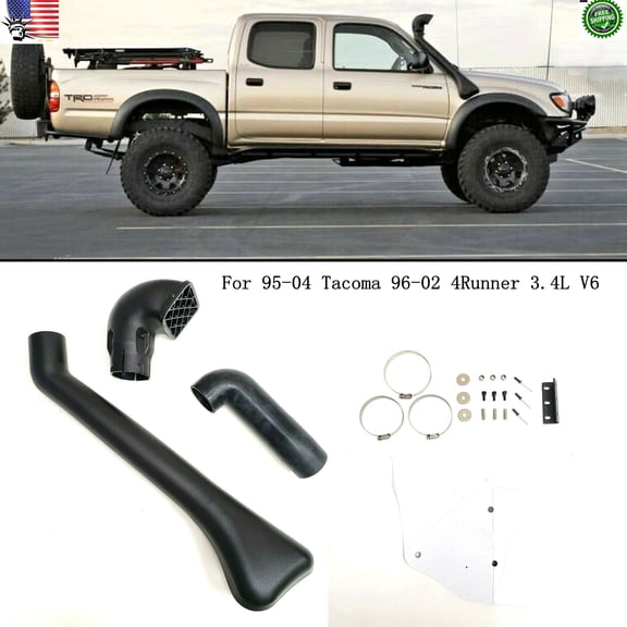 Snorkel Kit System For 1995-2004 Tacoma 1996-2002 4Runner 3.4L V6 Offroad Water Crossing Prevent Engine Stalling High Mount
