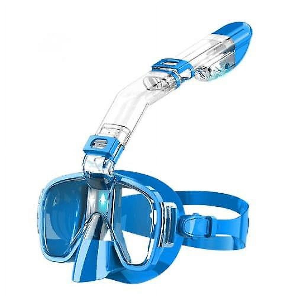 Snorkel Mask Foldable AntiFog Diving Mask Set With Full Dry Top System