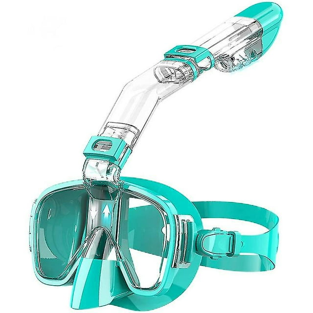 Snorkel Mask Foldable AntiFog Diving Mask Set With Full Dry Top System