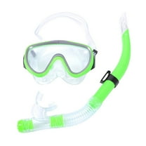 Snorkel Mask, Snorkeling Mask, Dive Dry and Seal Mask with Impact-Resistant Tempered Glass Lens, Anti-Fog Design, Watertight Seal, Adjustable Strap for Kids Swimming Adult Snorkel(Green)
