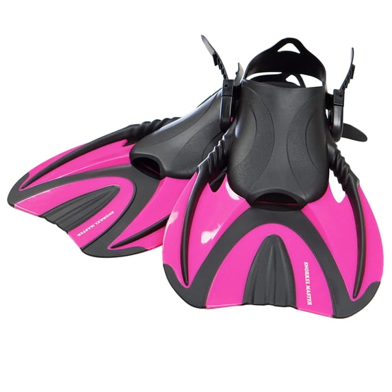 Snorkel Master Adult Hot Pink Swimming Snorkeling Fins, Medium