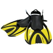 Snorkel Master Adult Yellow Swimming Snorkeling Fins, Large