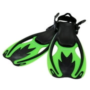 Snorkel Master Kids Green/Black Swimming Snorkeling Fins, L/XL