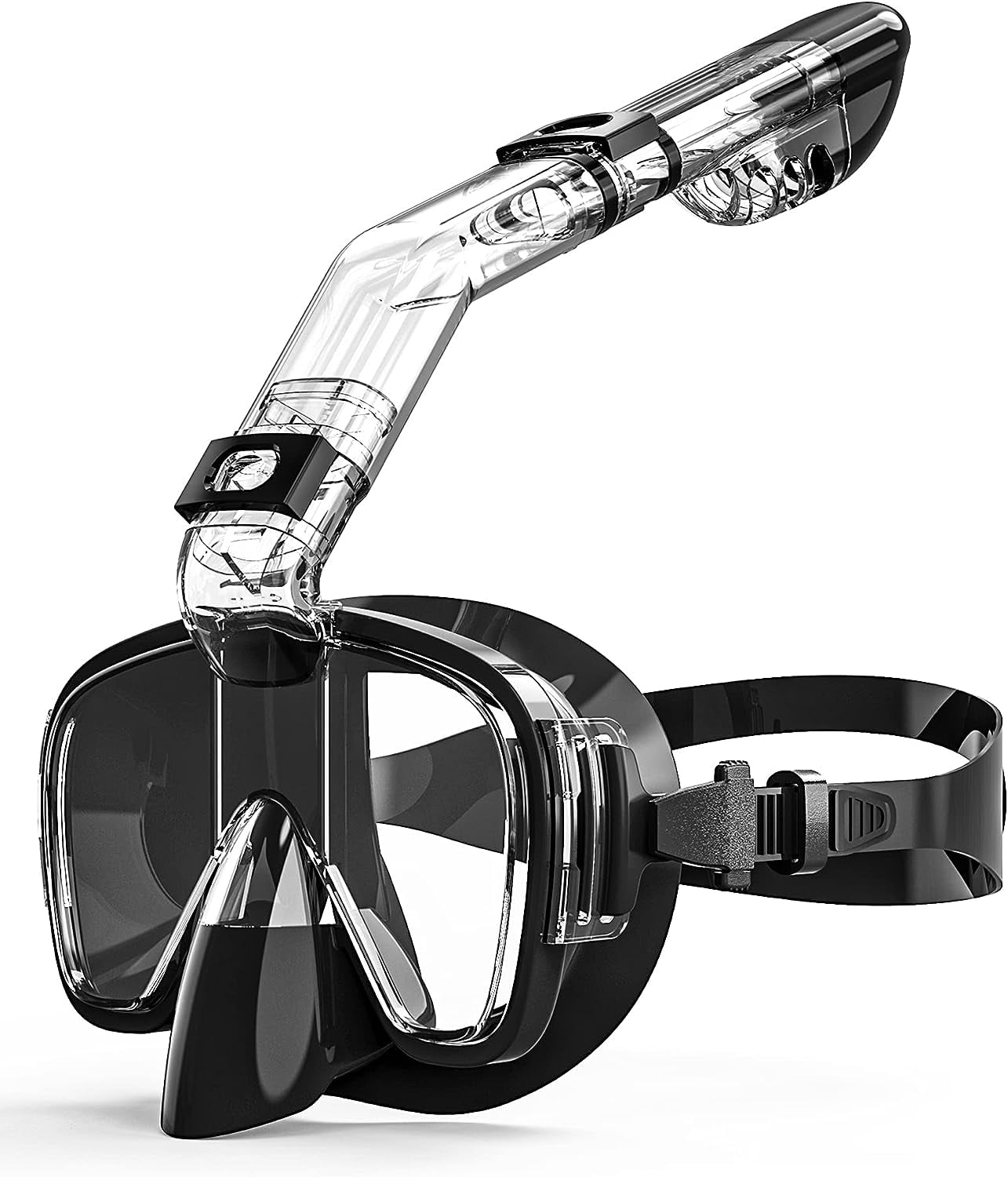 Snorkel Set Adults Snorkeling Gear AntiFog Panoramic View Swim Mask Dry Top Snorkel Kit for