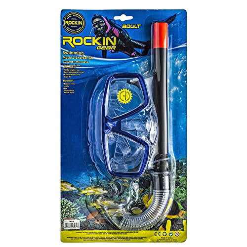 Snorkel Set Dry Snorkeling Gear for Adults, Panoramic Wide View Anti