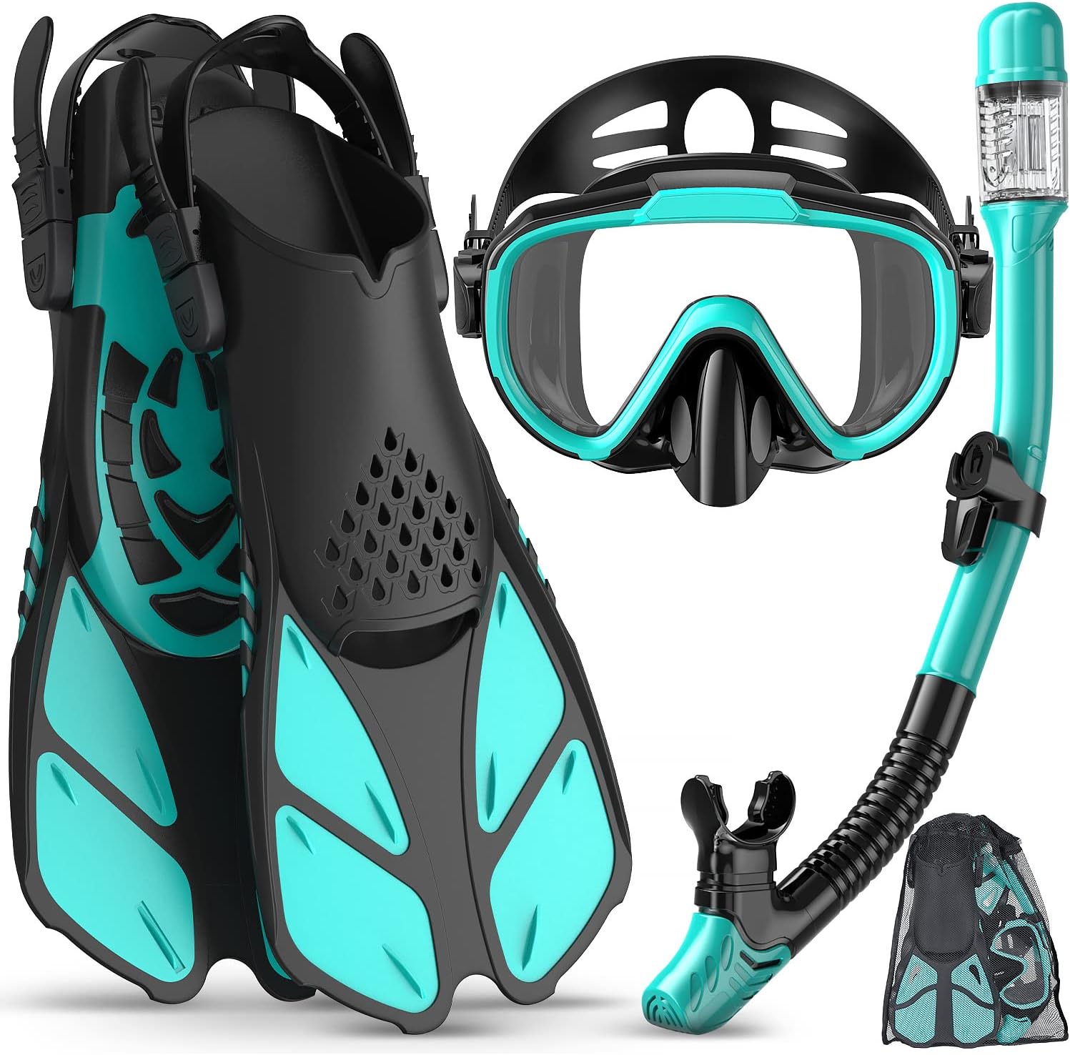 AquaFlex Full Dry Top Snorkel For Adults - Comfortable Dry Snorkel Gear By SAEKODIVE