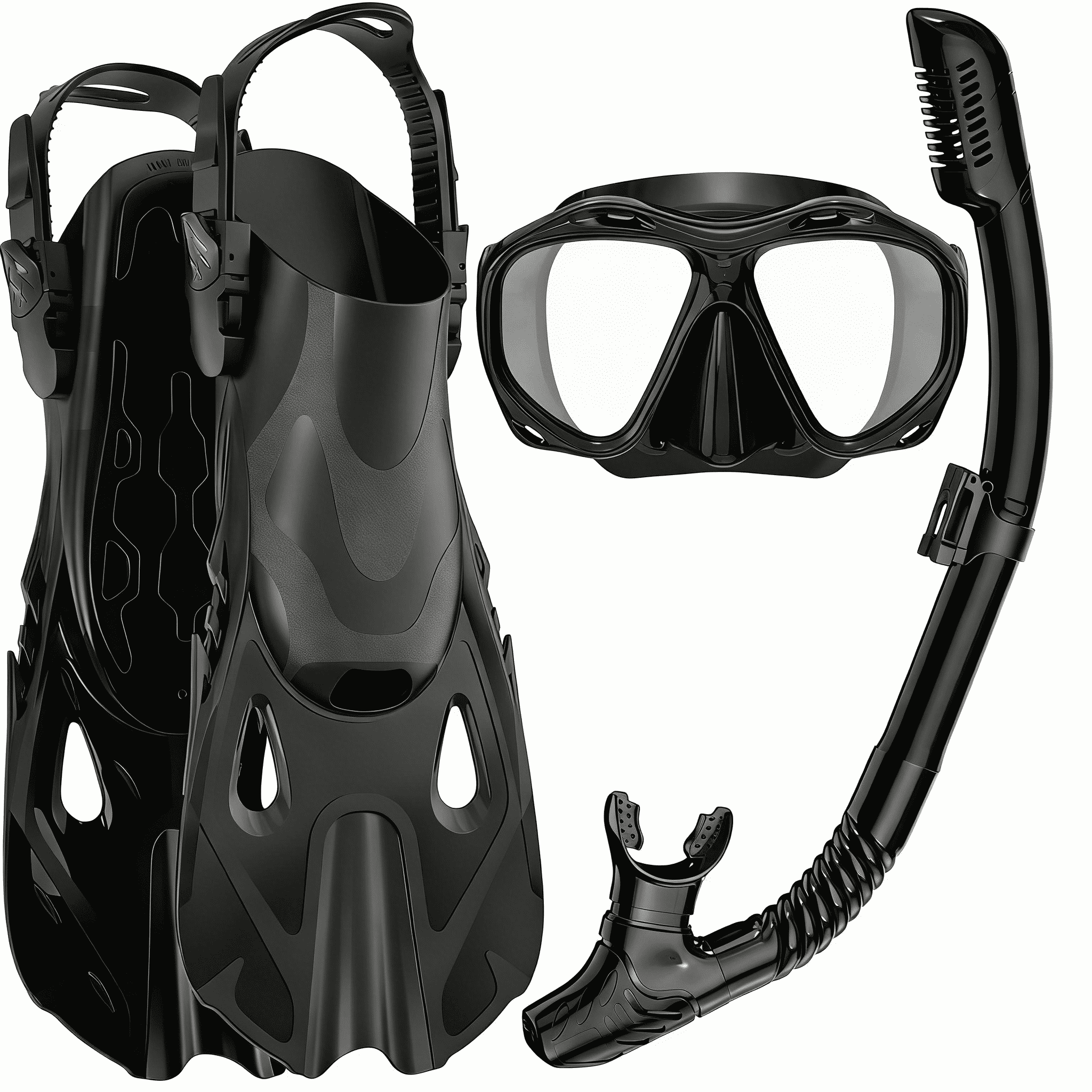 Snorkeling Gear for Adults Men Women, 3 in 1 Snorkel Set with Panoramic ...