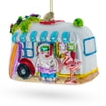 thumbnail image 1 of Snorkeling Santa in Camper Glass Christmas Ornament, 1 of 5