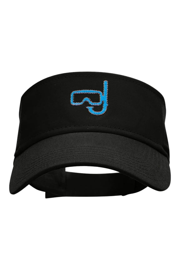 Snorkle Embroidered Cotton Twill Visor - Black OSFM