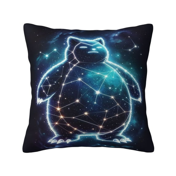Snorlax Decorative Pillowcases Pillow Cover for Bed Sofa Couch Cartoon Pillow Case with Zipper Gifts Home Decor 18 x 18 inch