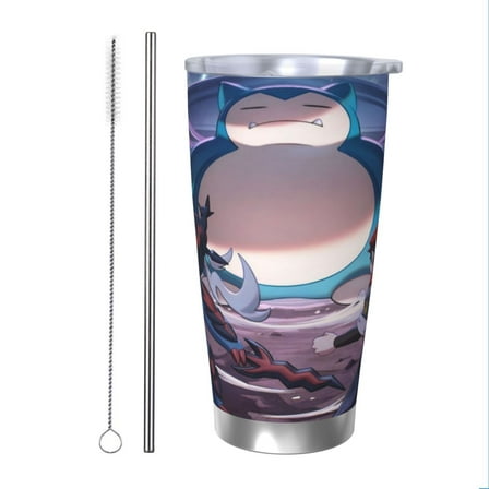 Snorlax Insulated Tumbler Stainless Steel Coffee Mug Vacuum Double Wall Thermal Travel Cup 20 oz