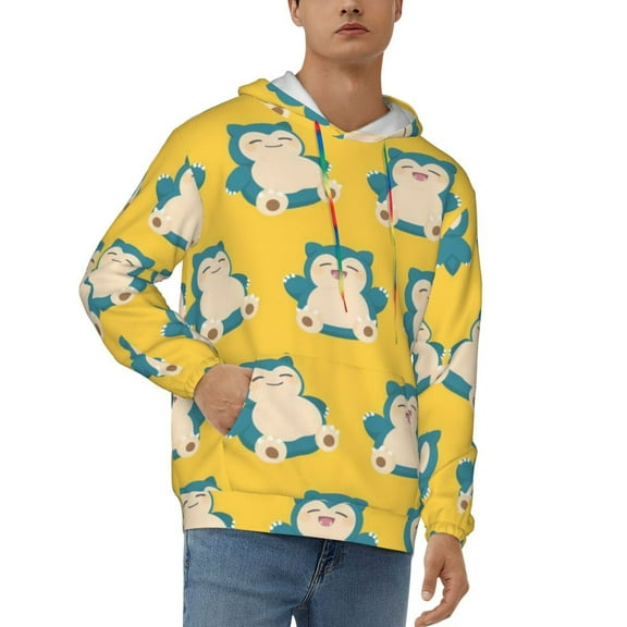 Snorlax Men's Hoodie Novelty Pattern Long Sleeve Unisex Pullover Hoodies Casual Hooded Sweatshirt with Pocket