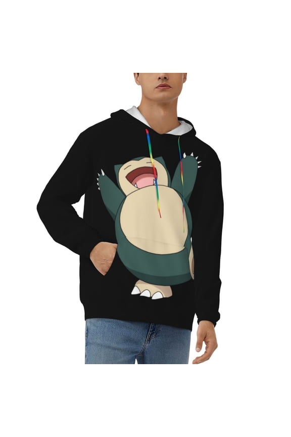 Men's Hoodie Novelty Pattern Long Sleeve Unisex Pullover Hoodies Casual Hooded Sweatshirt with Pocket