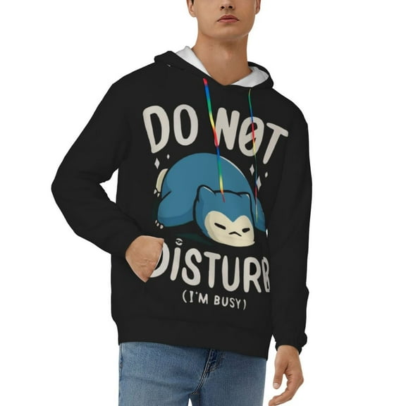 Snorlax Men's Hoodie Novelty Pattern Long Sleeve Unisex Pullover Hoodies Casual Hooded Sweatshirt with Pocket