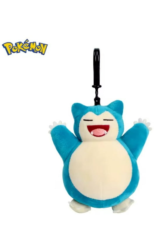 Snorlax Plush Keychain Backpack Clip Bag Clip 5.5" tall, 1 count, LaughingPose