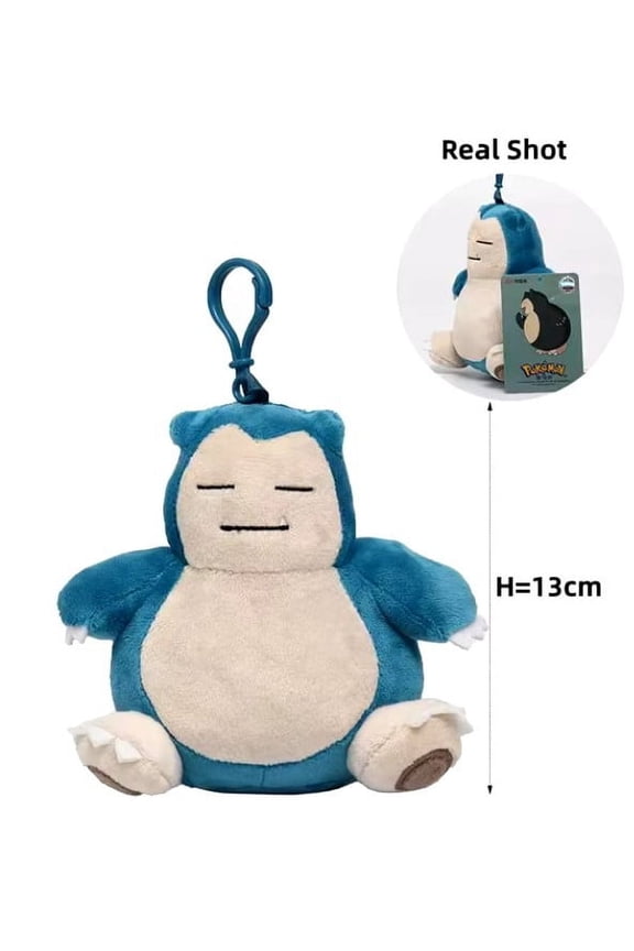 Snorlax Plush Keychain Backpack Clip Bag Clip 5" tall 1 count