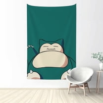 Snorlax Tapestry Aesthetic Wall Hanging for Living Room Bedroom Art Tapestries Poster Blanket College Dorm Home Decor 60x40 Inch