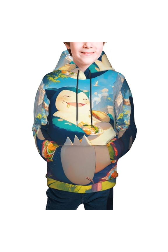 Youth Cartoon Hoodie Fashion Long Sleeve Kids Pullover Coat Casual Hoody Hooded Sweatshirts for Boys Girls
