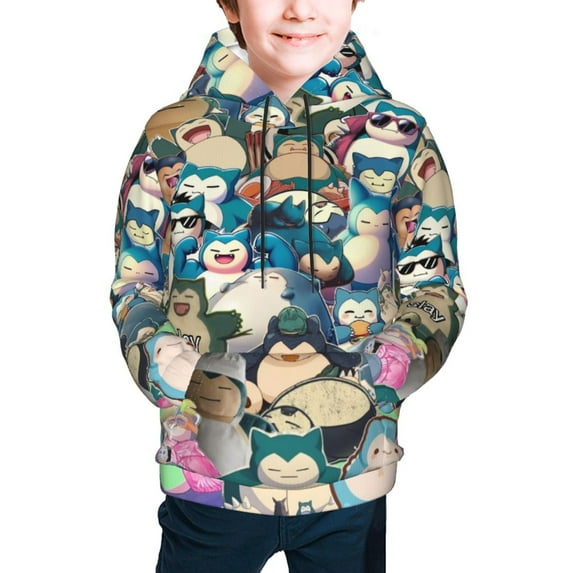 Youth Cartoon Hoodie Fashion Long Sleeve Kids Pullover Coat Casual Hoody Hooded Sweatshirts for Boys Girls